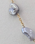 6-7mm Tahitian Keshi Pearl Station Necklace