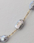 6 - 7mm Tahitian Keshi Pearl Station Necklace - Marina Korneev