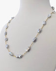 6 - 7mm Tahitian Keshi Pearl Station Necklace - Marina Korneev