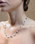 6 - 7mm Tahitian Keshi Pearl Station Necklace - Marina Korneev