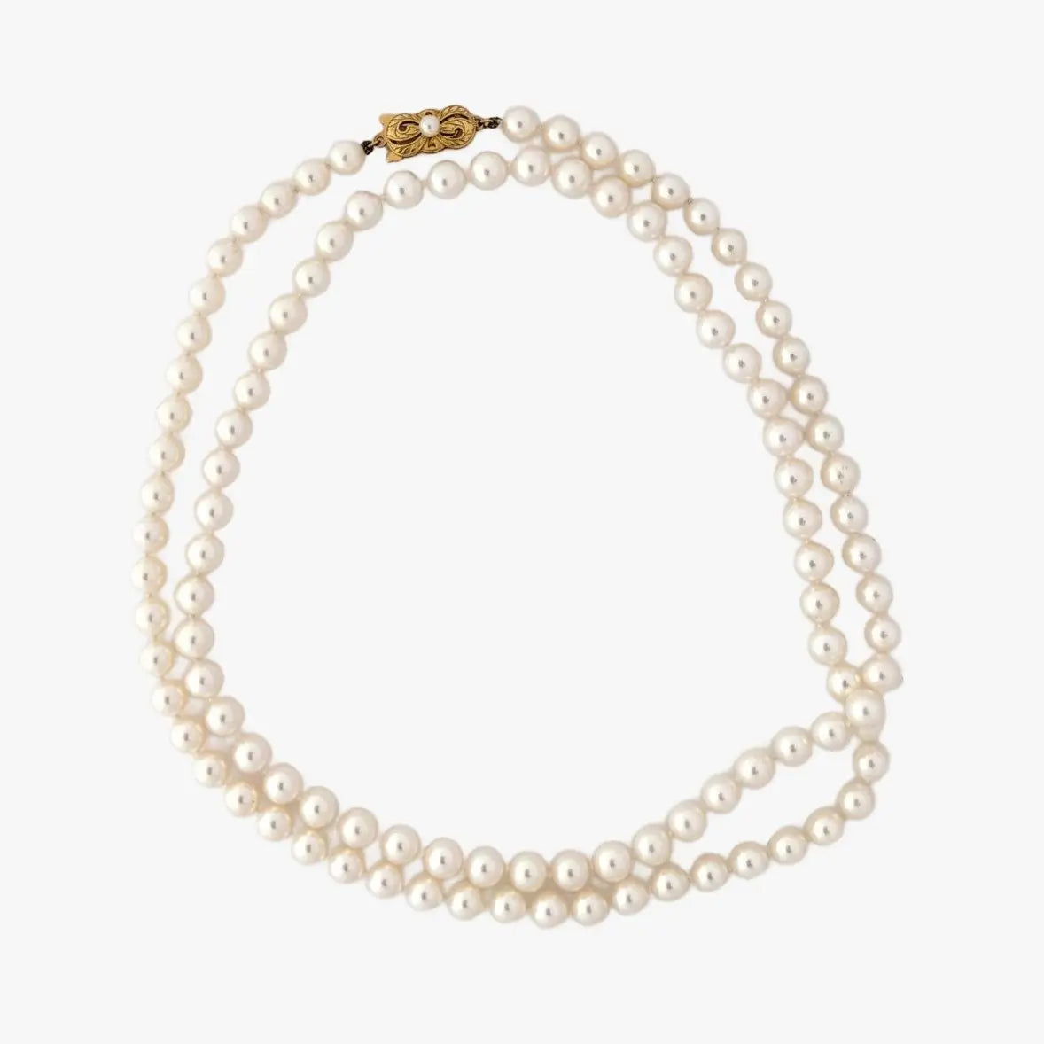 7.0-7.5mm Classic Genuine Mikimoto White Long Akoya Pearl Necklace - Marina Korneev Fine Pearls