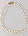 7.0-7.5mm Classic Genuine Mikimoto White Long Akoya Pearl Necklace - Marina Korneev Fine Pearls