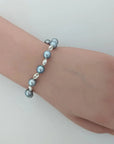 7.5-8.0mm Wire Wrap Dyed Akoya Pearl Bracelet - Marina Korneev Fine Pearls