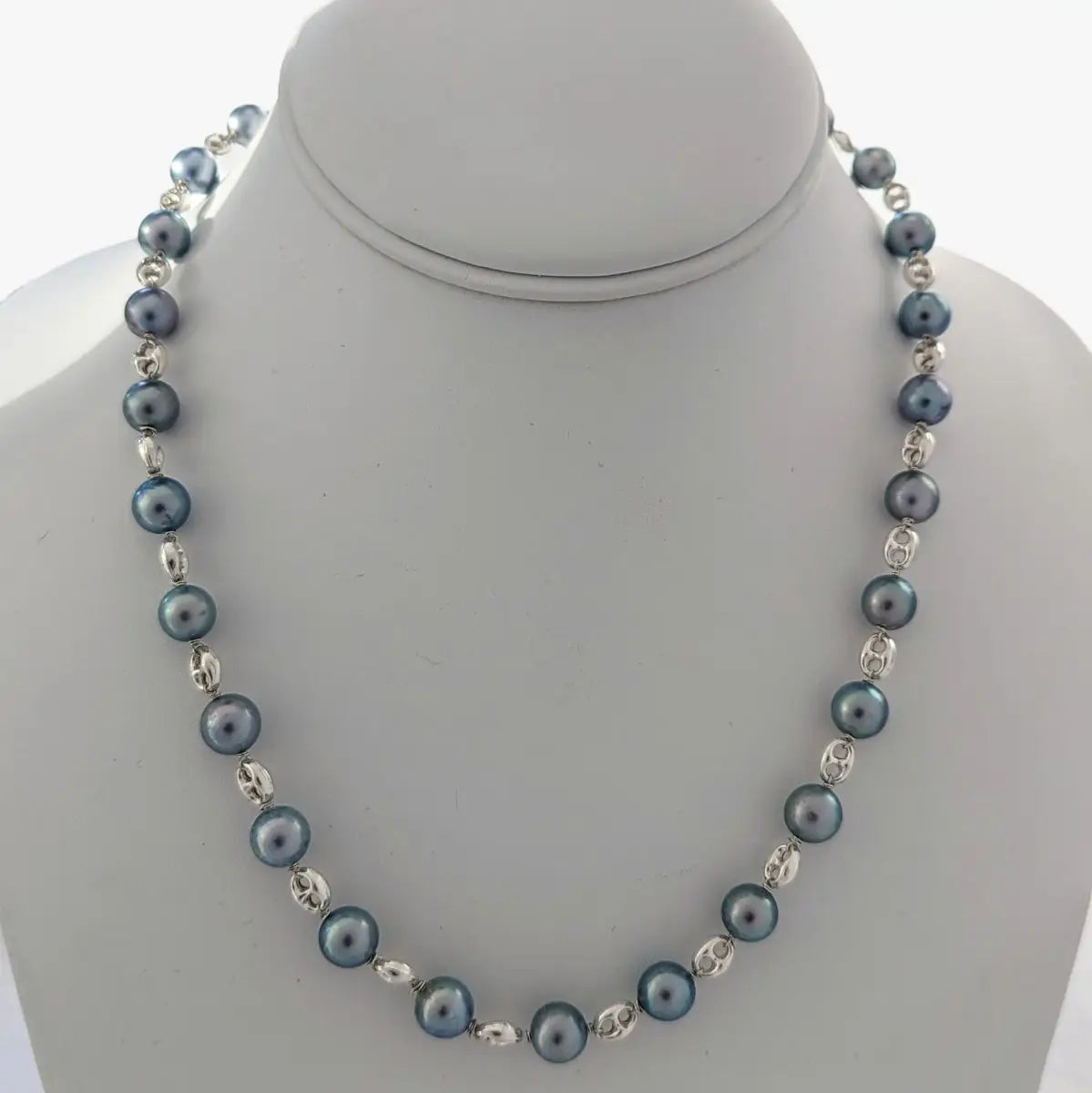 7.5-8.0mm Wire Wrap Dyed Akoya Pearl Necklace - Marina Korneev Fine Pearls