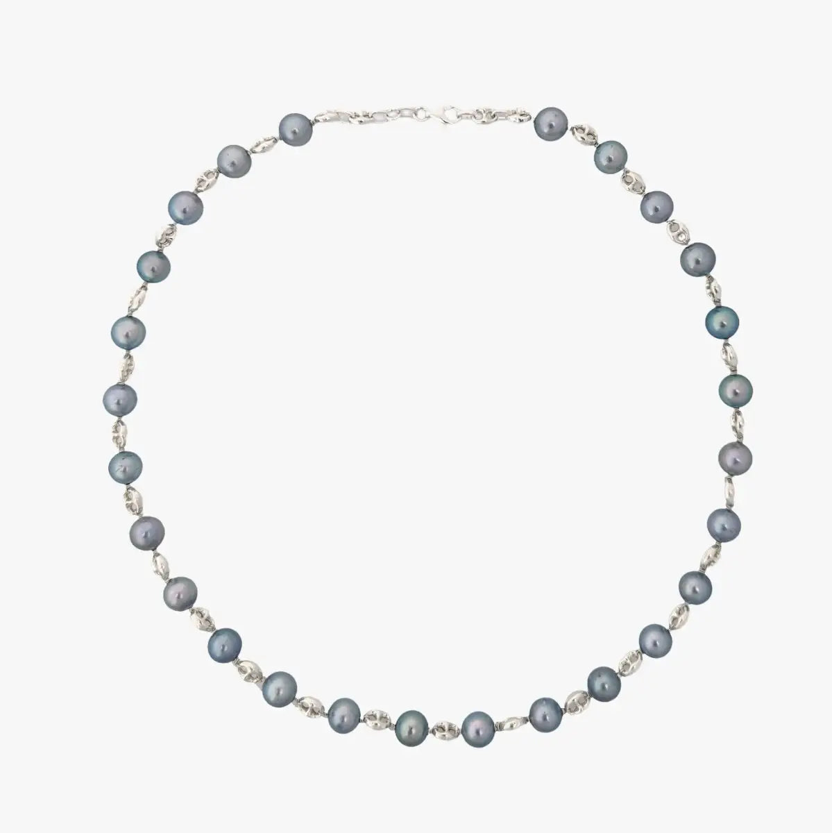 7.5-8.0mm Wire Wrap Dyed Akoya Pearl Necklace - Marina Korneev Fine Pearls