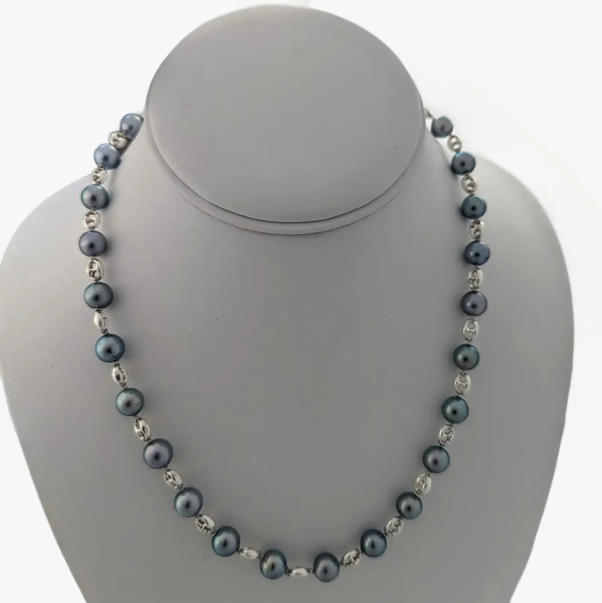 7.5-8.0mm Wire Wrap Dyed Akoya Pearl Necklace - Marina Korneev Fine Pearls