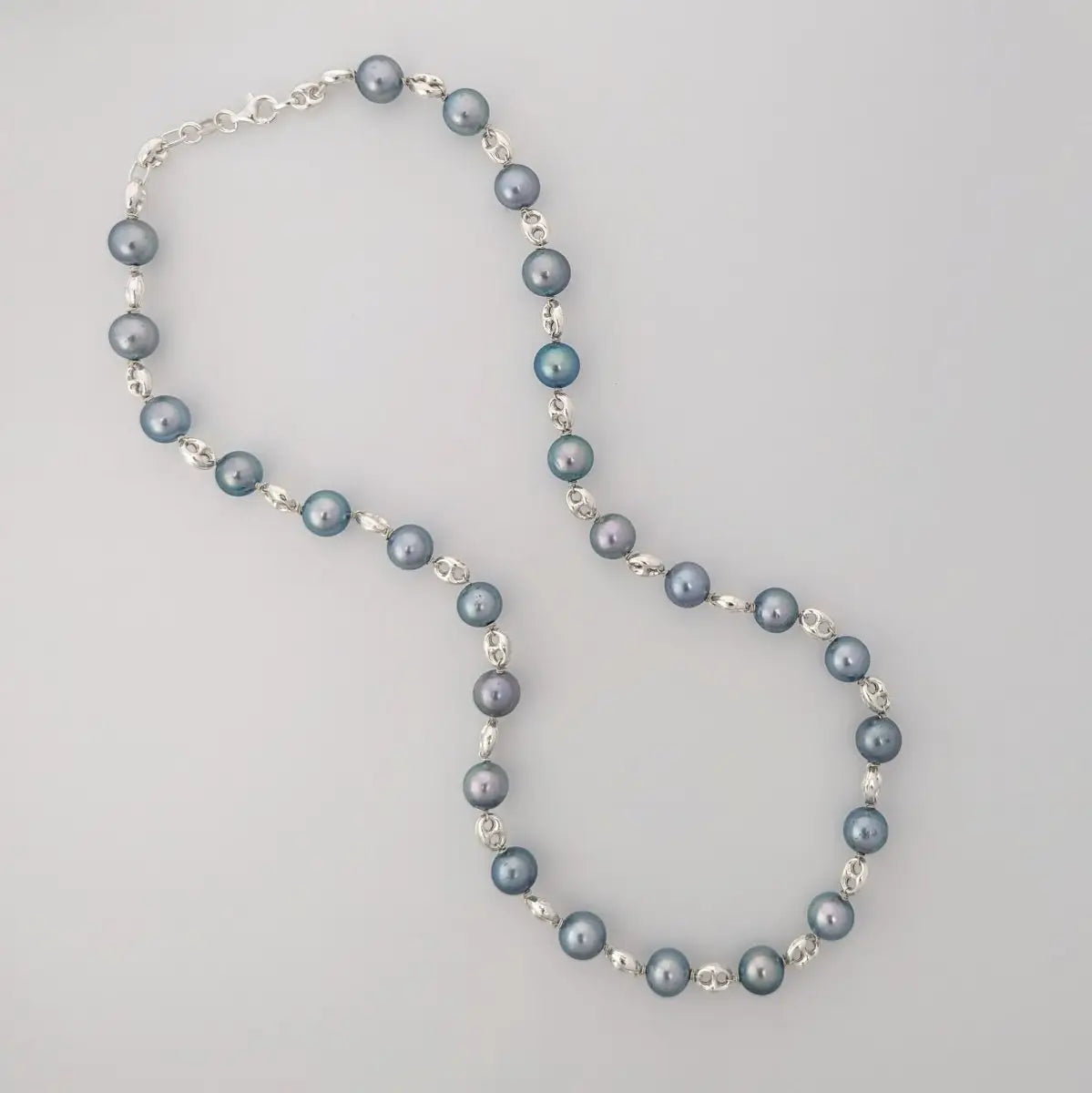 7.5-8.0mm Wire Wrap Dyed Akoya Pearl Necklace - Marina Korneev Fine Pearls