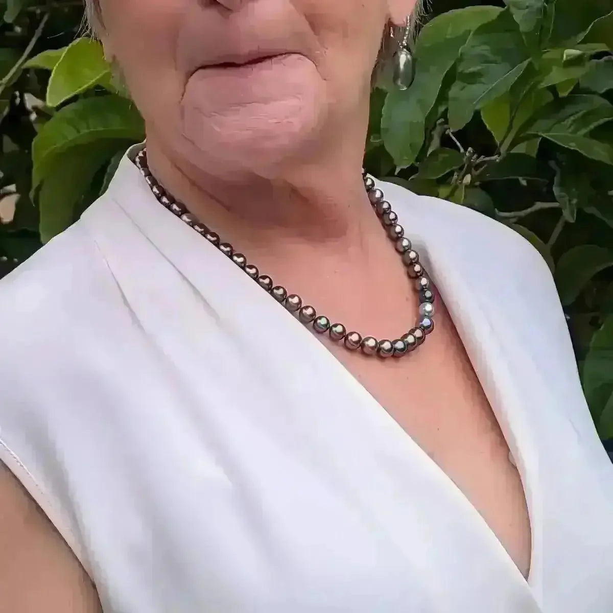 7 - 8mm Tiny Tahitian Pearl Color Mix Necklace - Marina Korneev