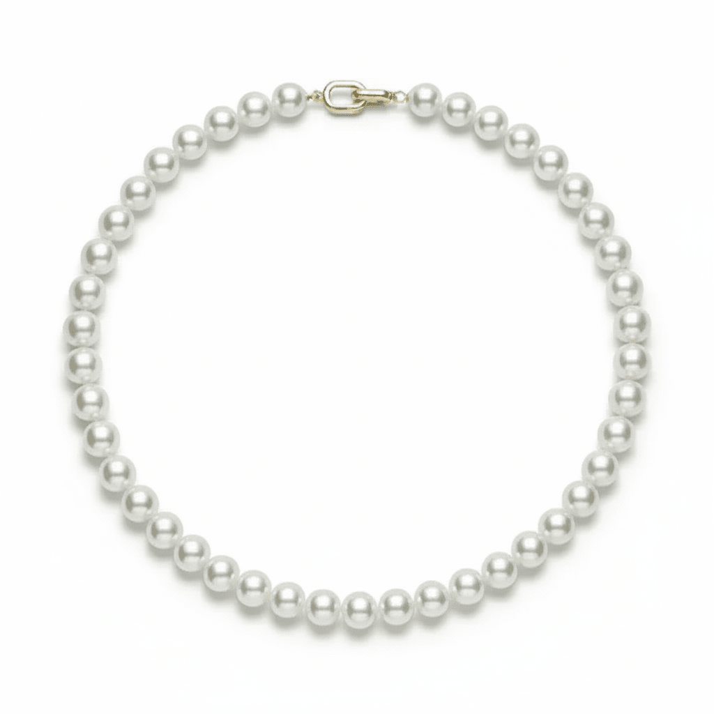 7.5 - 8.0mm Classic White Akoya Pearl Necklace Elegant Strands by Marina Korneev