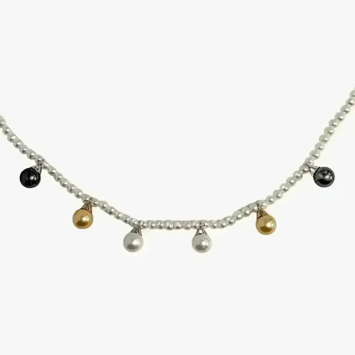 7.0 - 7.5mm Akoya and White Seed Freshwater Pearl Necklace - Marina Korneev