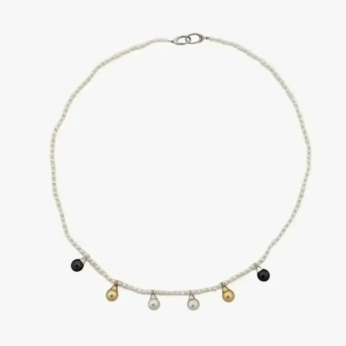 7.0 - 7.5mm Akoya and White Seed Freshwater Pearl Necklace - Marina Korneev