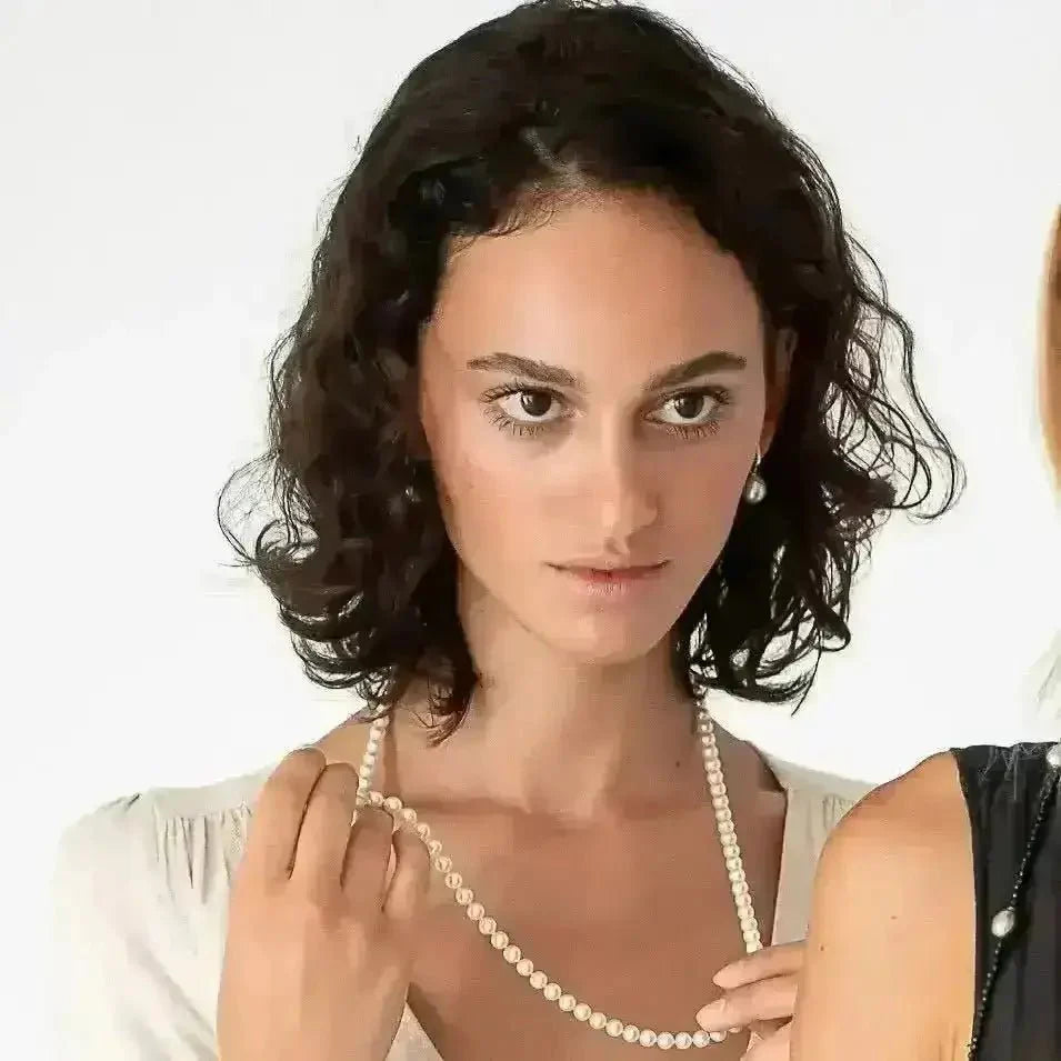 7.0 - 7.5mm Classic Genuine Mikimoto White Long Akoya Pearl Necklace - Marina Korneev