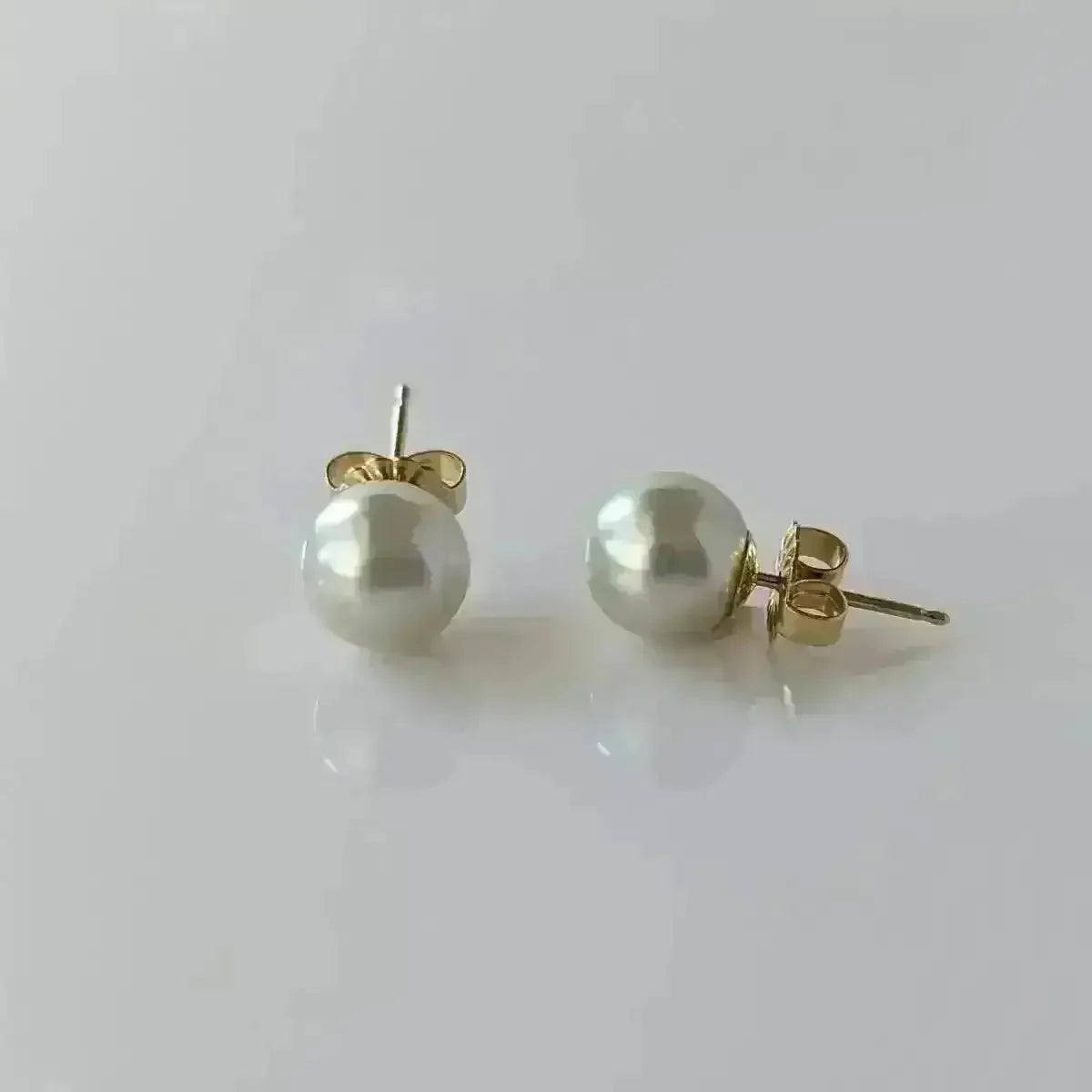 7.5 - 8.0mm Blue Akoya Pearl Stud Earrings - Marina Korneev