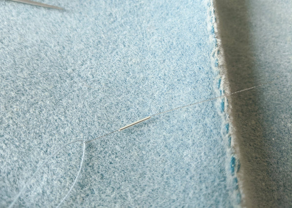 Step 8: French wire added to protect the thread near the clasp.