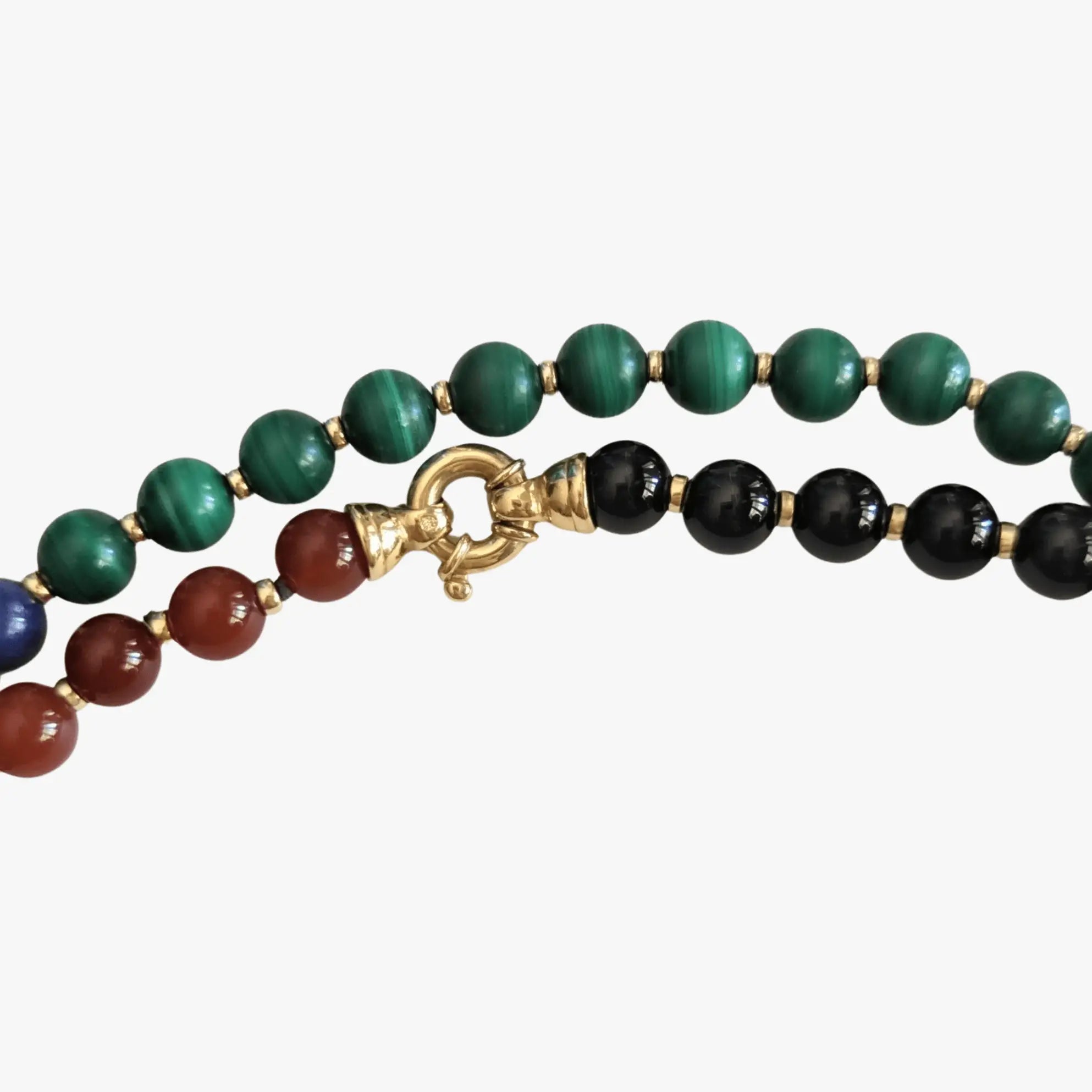 8.0-8.5mm Tahitian Pearl &amp; Multi Gem Necklace