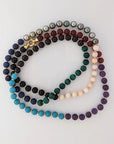 8.0-8.5mm Tahitian Pearl & Multi Gem Necklace