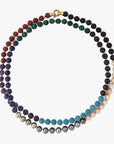 8.0-8.5mm Tahitian Pearl & Multi Gem Necklace - Marina Korneev Fine Pearls