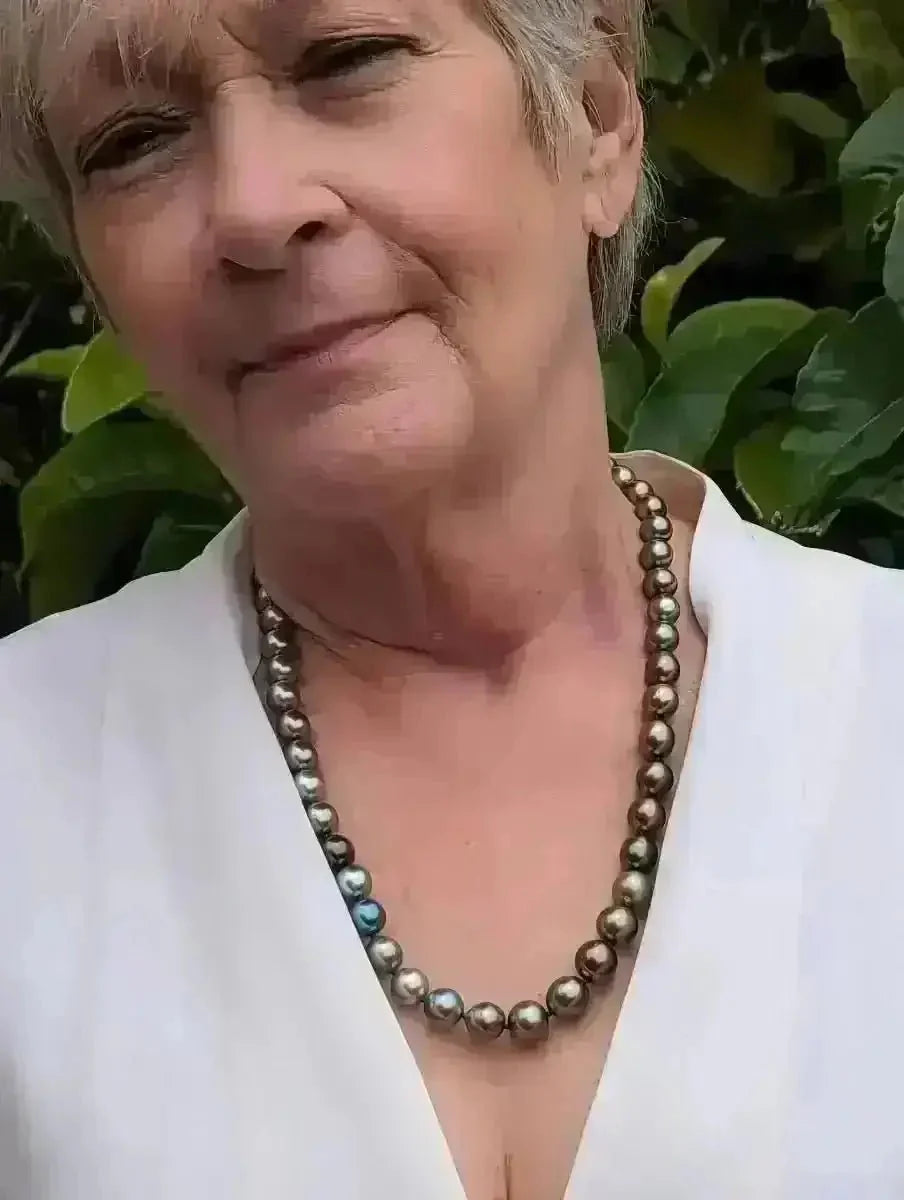 8 - 10mm Color Mix Tahitian Pearl Necklace - Marina Korneev