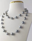 8-10mm GORGEOUS! Tahitian Pearl Station Necklace - Marina Korneev FP