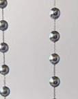 8-10mm GORGEOUS! Tahitian Pearl Station Necklace - Marina Korneev FP