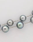 8-10mm GORGEOUS! Tahitian Pearl Station Necklace - Marina Korneev FP