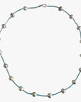 8-10mm Tahitian Baroque Pearls and Turquoise Necklace - Marina Pearls