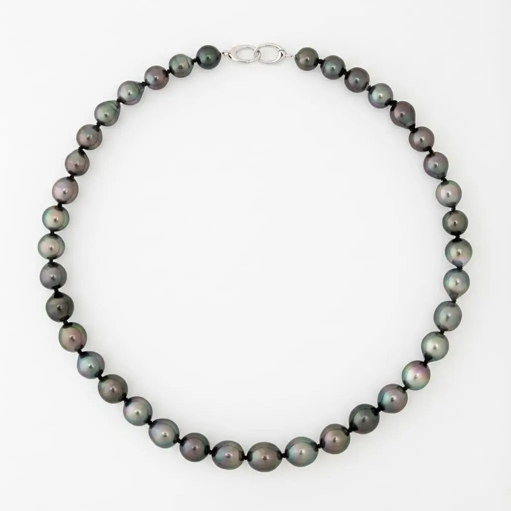8 - 10mm Perfect Drops Tahitian Pearl Necklace Elegant Strands by Marina Korneev