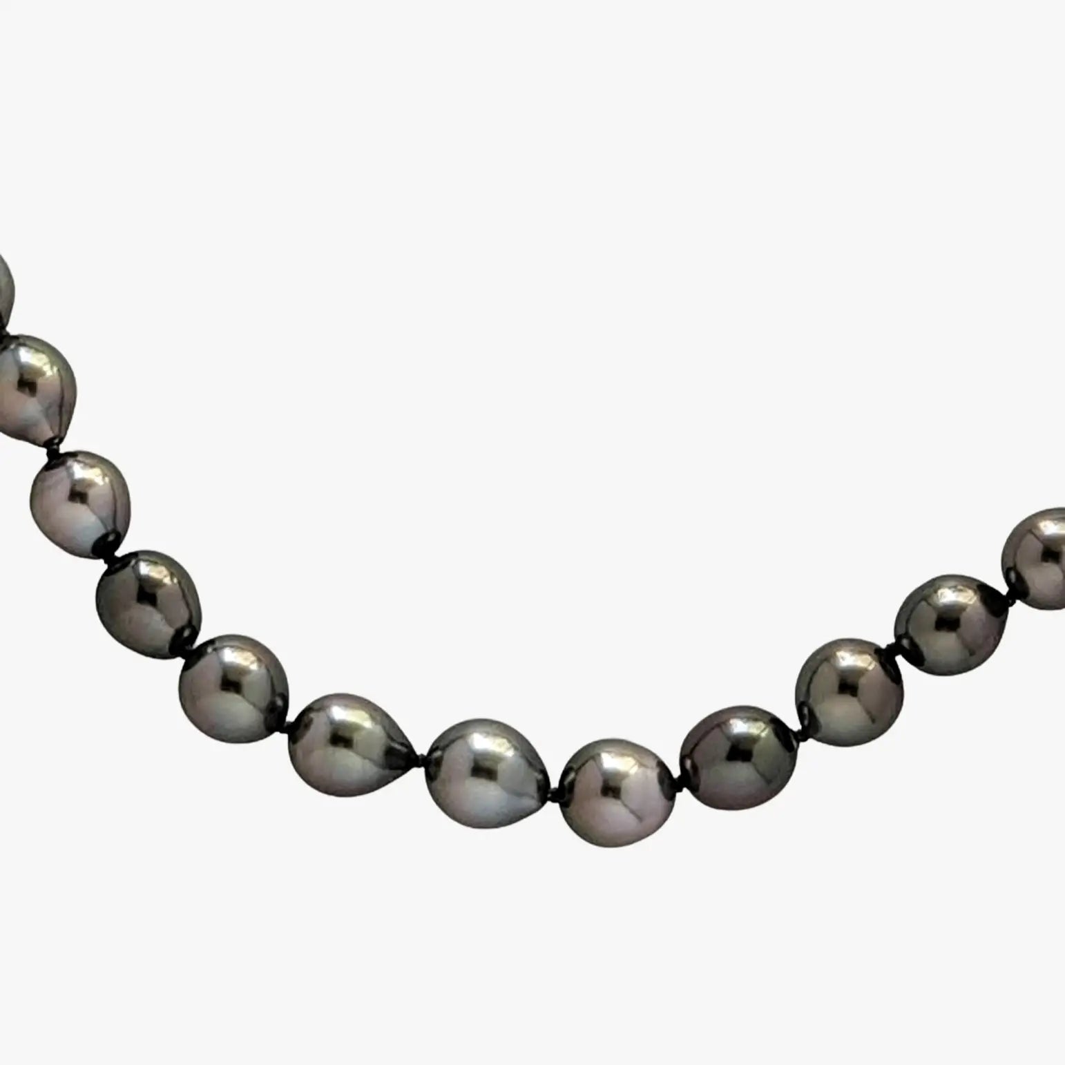 8-11mm Perfect Drops Tahitian Pearl Necklace-2 - Marina Korneev Fine Pearls