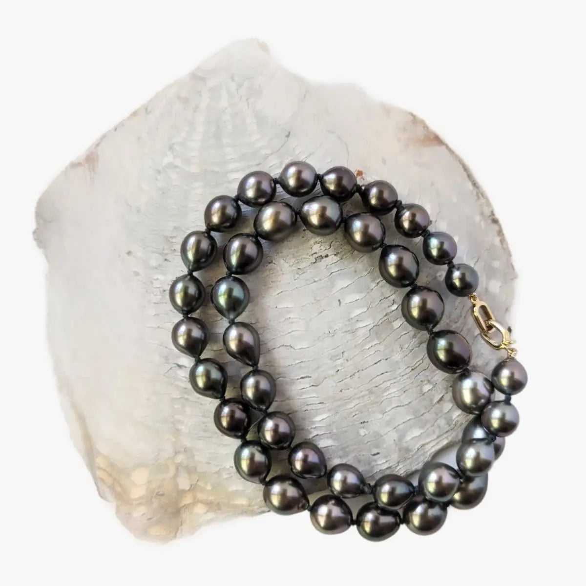 8-11mm Perfect Drops Tahitian Pearl Necklace-2 - Marina Korneev Fine Pearls