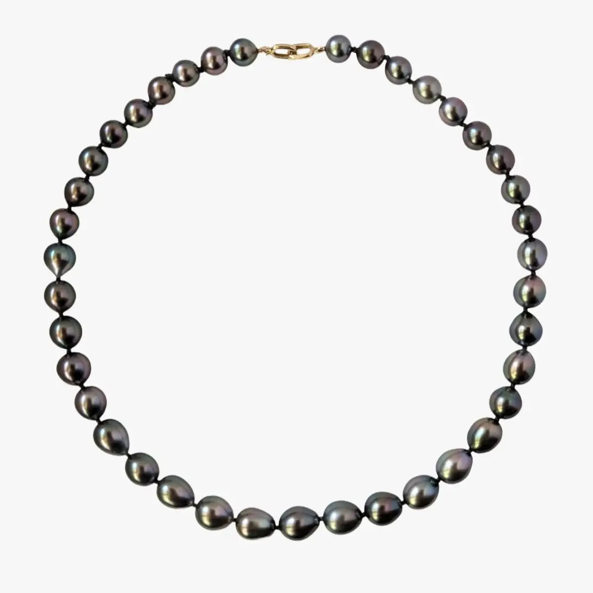 8-11mm Perfect Drops Tahitian Pearl Necklace-2 - Marina Korneev Fine Pearls