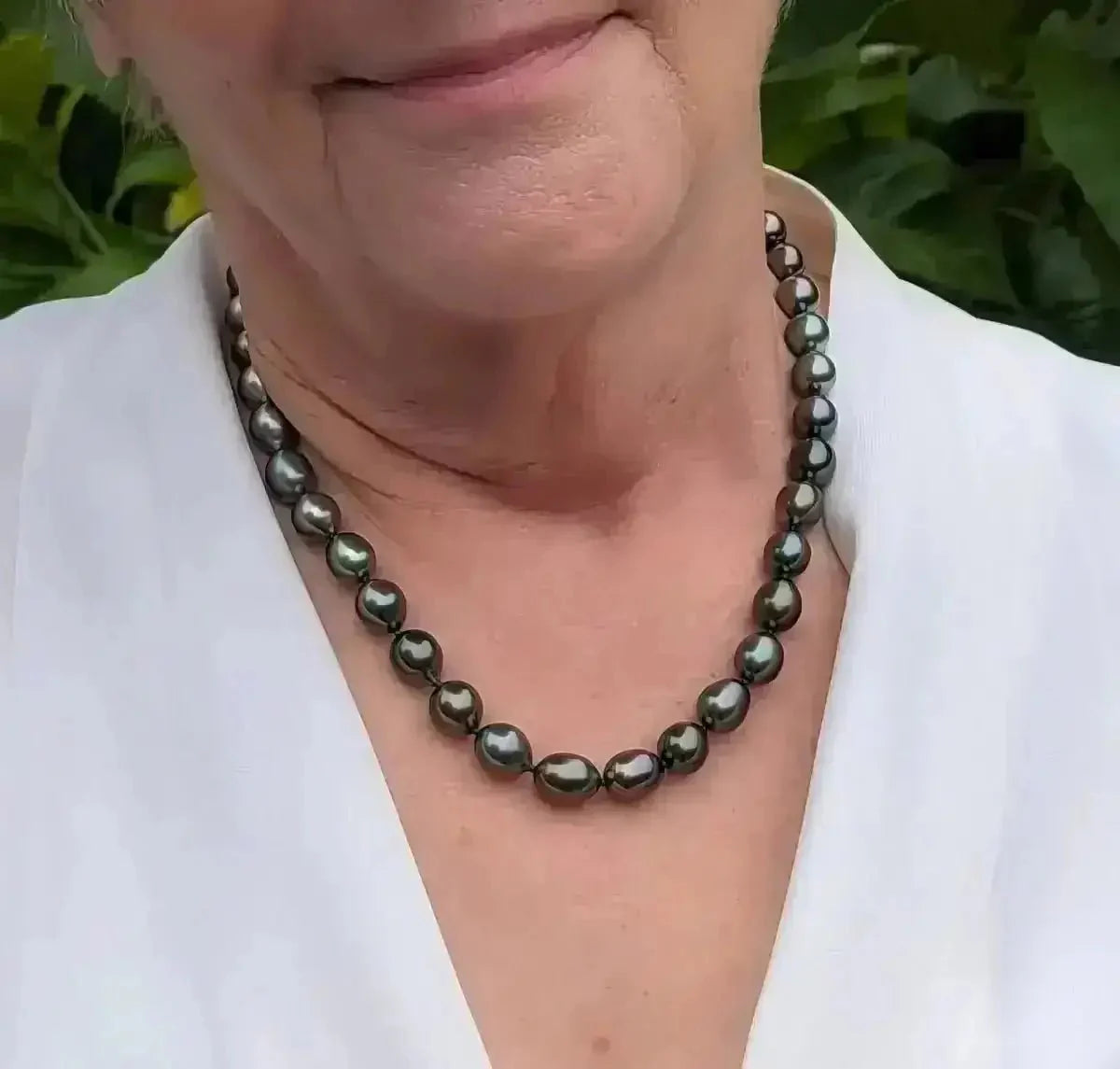 8 - 11mm Perfect Drops Tahitian Pearl Necklace - Marina Korneev