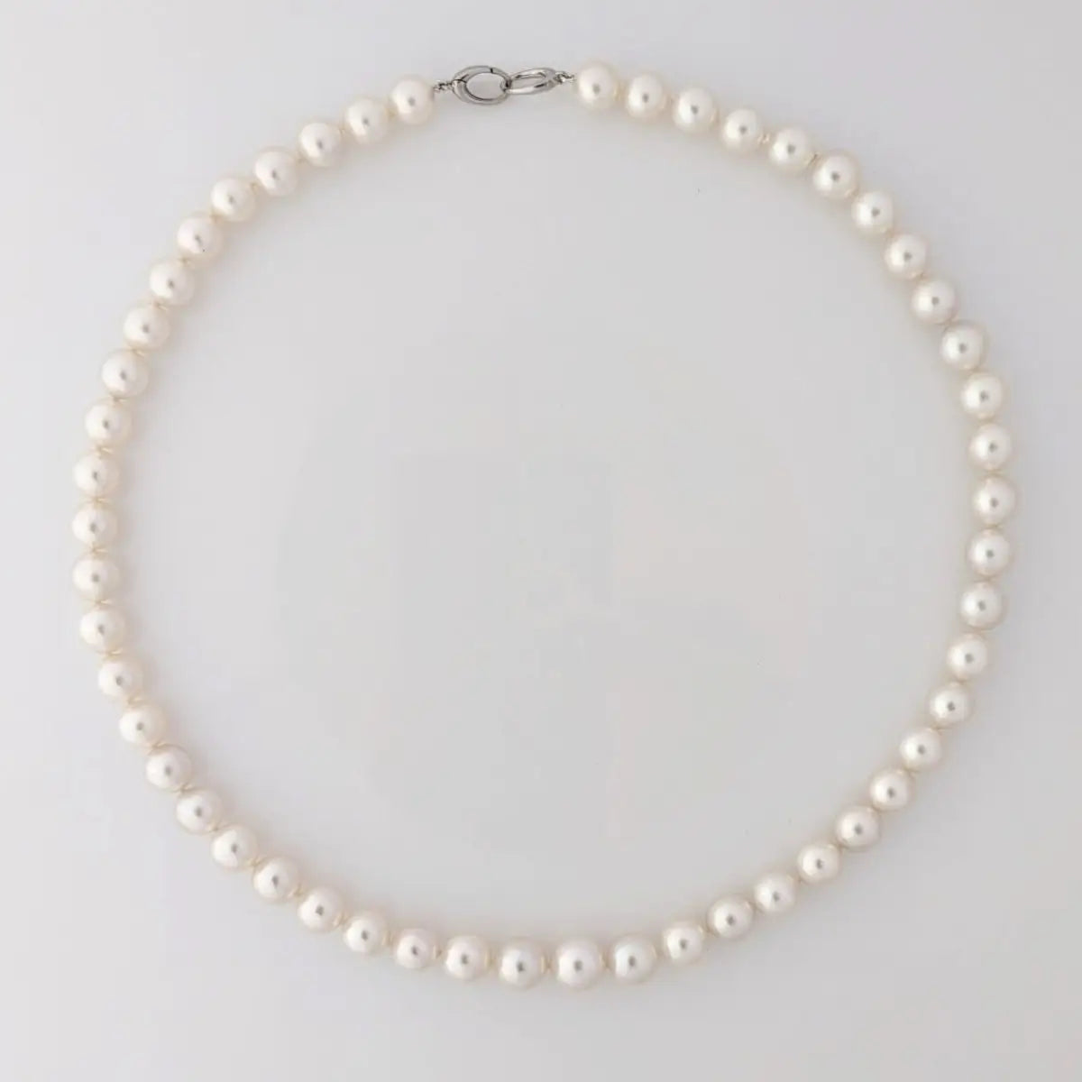 8.5-10.5mm Classic White Akoya Pearl Necklace - Marina Korneev Fine Pearls