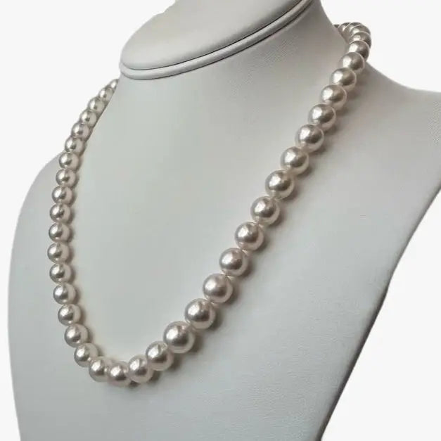 8.5-10.5mm Classic White Akoya Pearl Necklace - Marina Korneev Fine Pearls