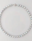 8.5-9.0mm Silver Semi-Baroque Akoya Pearl Necklace - Marina Korneev Fine Pearls