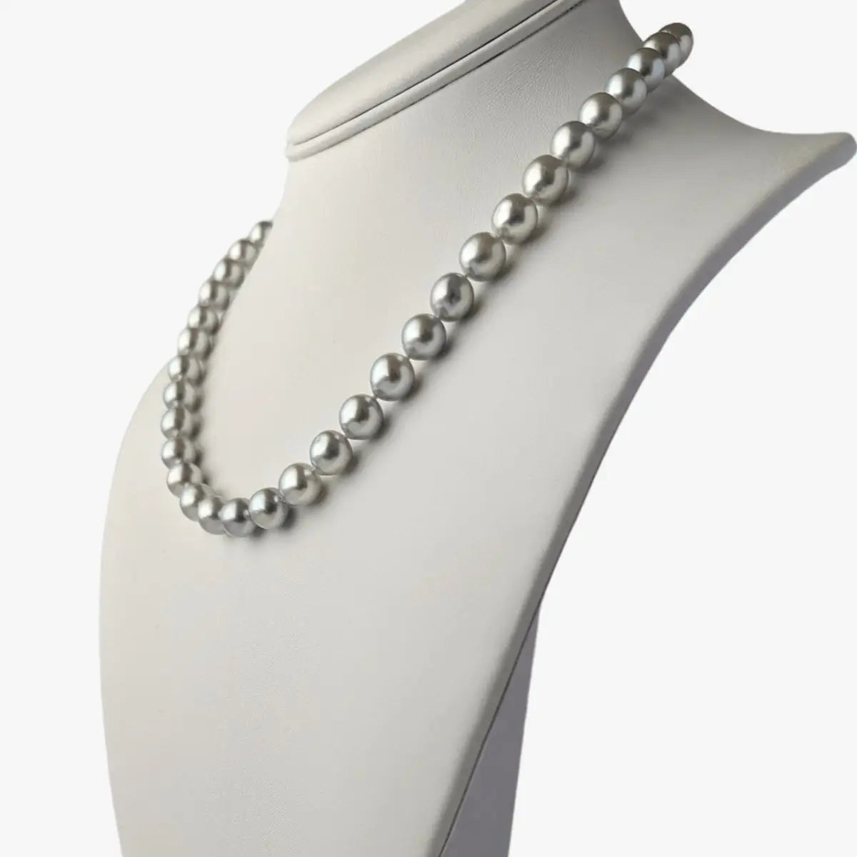 8.5-9.0mm Silver Semi-Baroque Akoya Pearl Necklace - Marina Korneev Fine Pearls