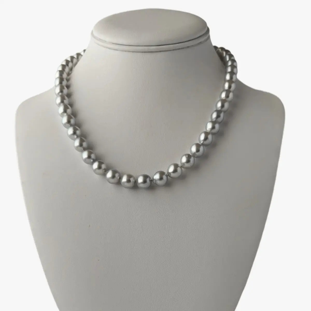 8.5-9.0mm Silver Semi-Baroque Akoya Pearl Necklace - Marina Korneev Fine Pearls