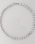 8.5-9.0mm Silver Semi-Baroque Akoya Pearl Necklace - Marina Korneev Fine Pearls