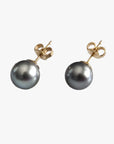 8-9mm Tahitian Pearl Stud Earrings - Marina Korneev Fine Pearls