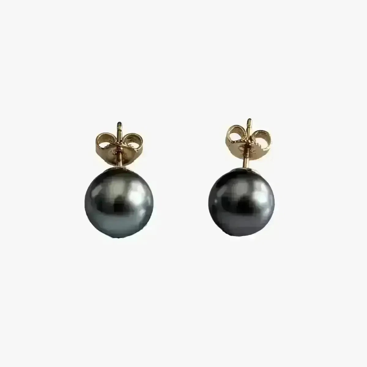 8 - 9mm Tahitian Pearl Stud Earrings - Marina Korneev