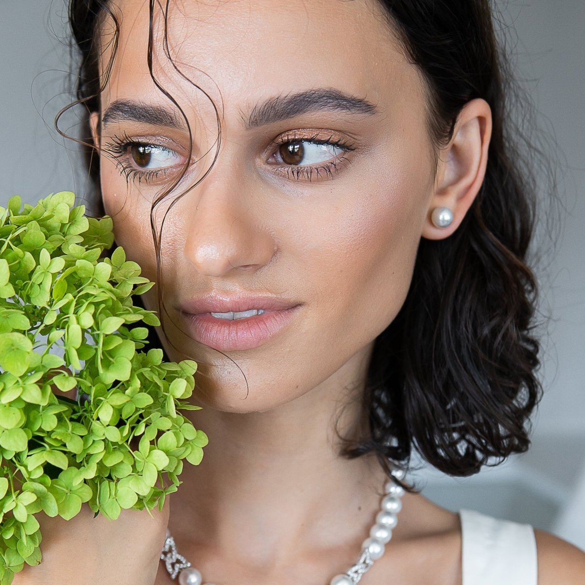 8.5-9.0mm Blue Akoya Stud Earrings - Marina Korneev Fine Pearls