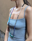 8.0 - 8.5mm Tahitian Pearl & Multi Gem Necklace - Marina Korneev