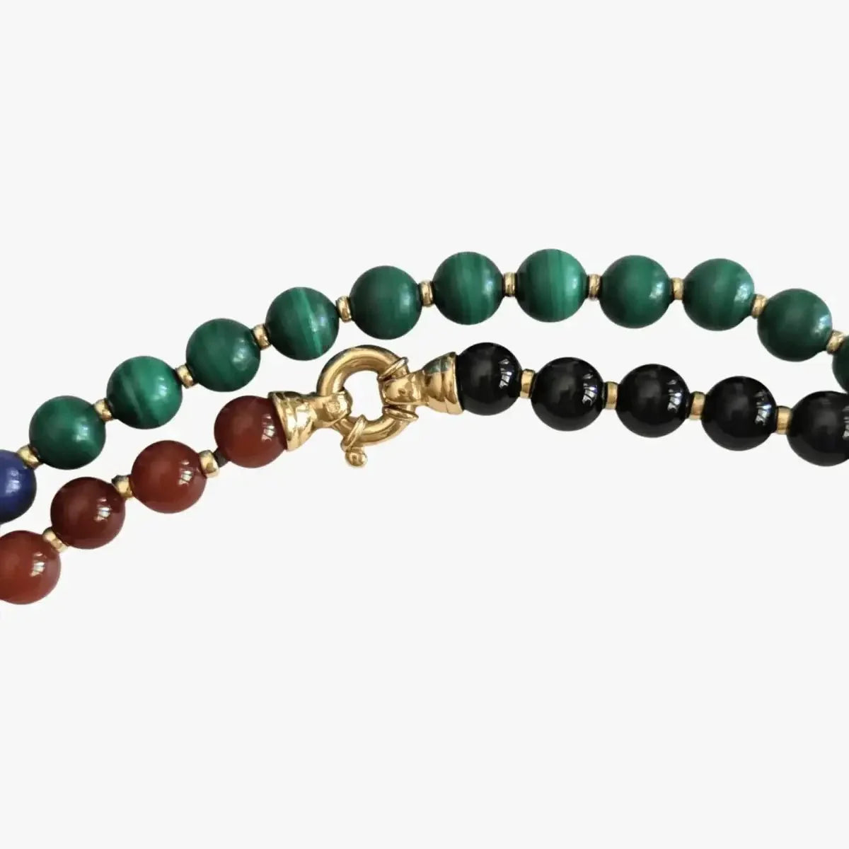 8.0 - 8.5mm Tahitian Pearl & Multi Gem Necklace - Marina Korneev