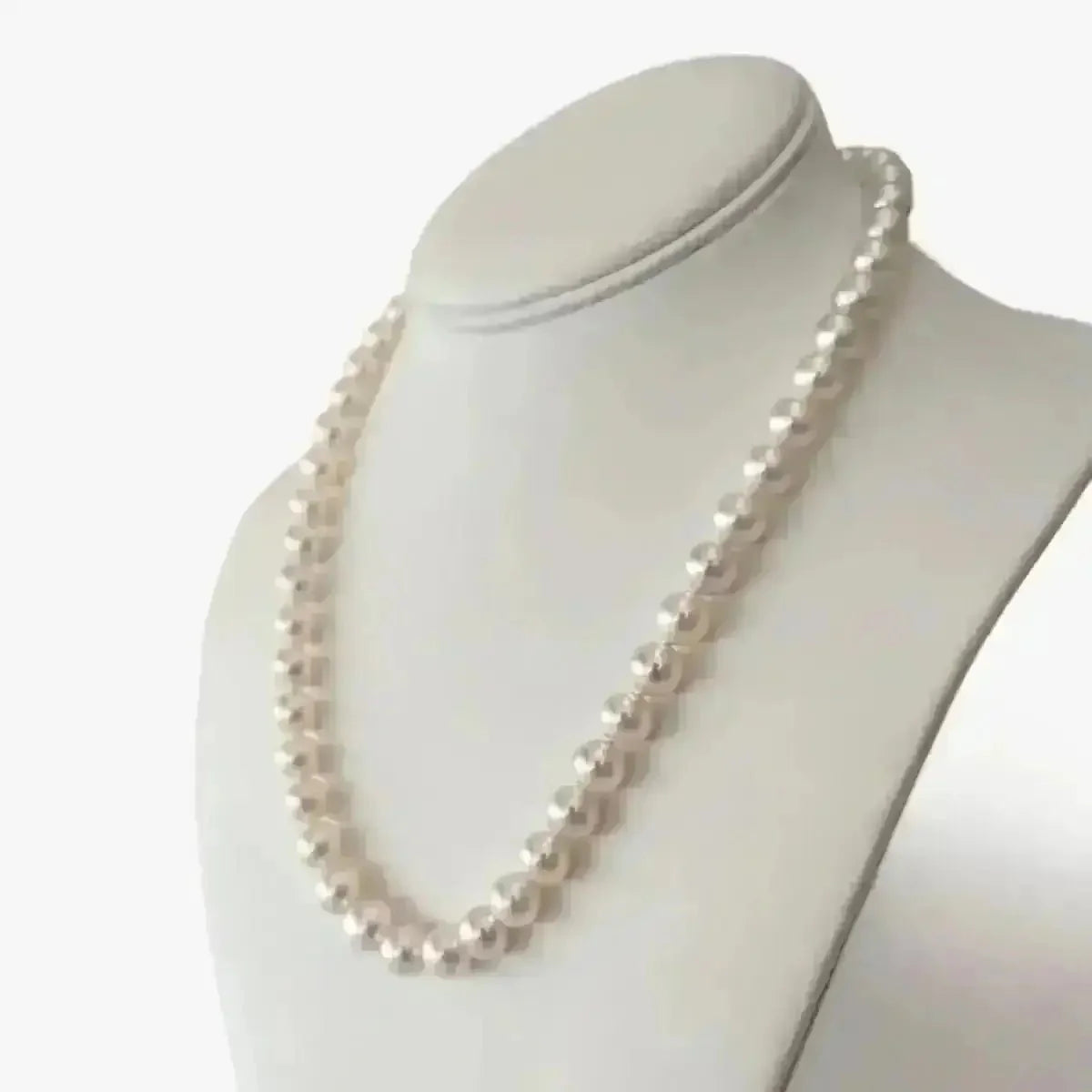 8.5 - 10.5mm Classic White Akoya Pearl Necklace - Marina Korneev