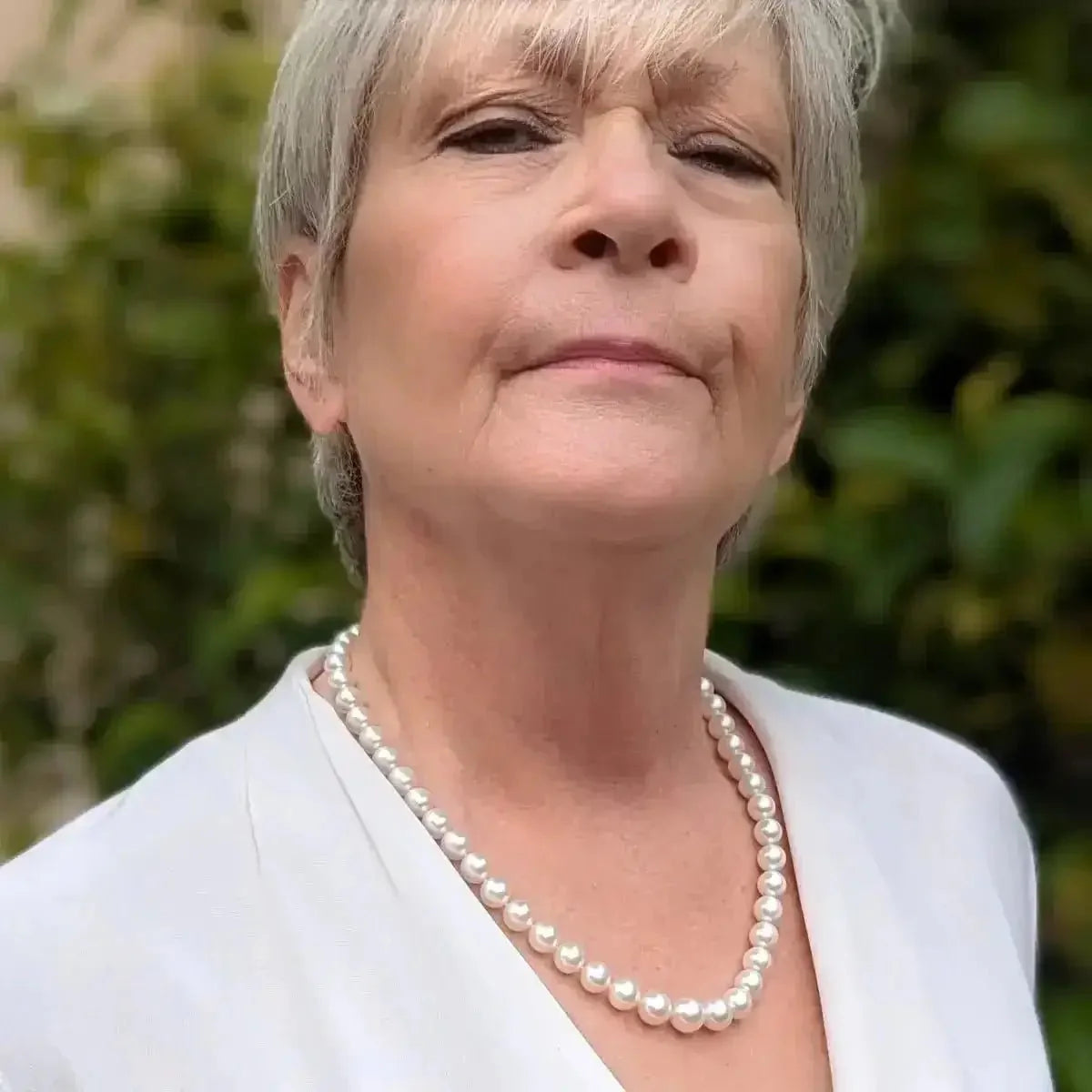 8.5 - 10.5mm Classic White Akoya Pearl Necklace - Marina Korneev