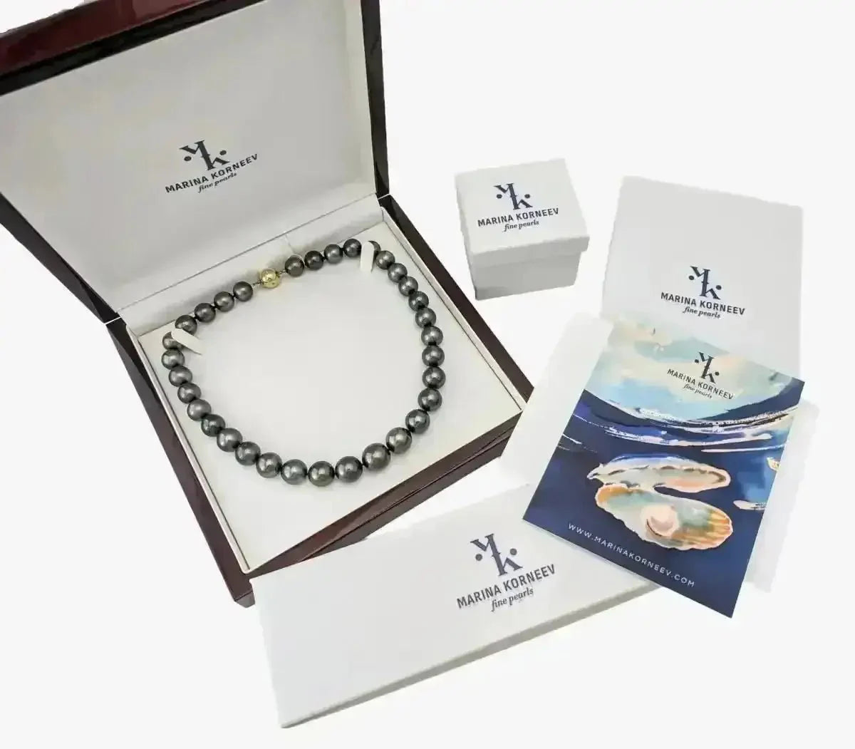 8.5 - 10.5mm Classic White Akoya Pearl Necklace - Marina Korneev