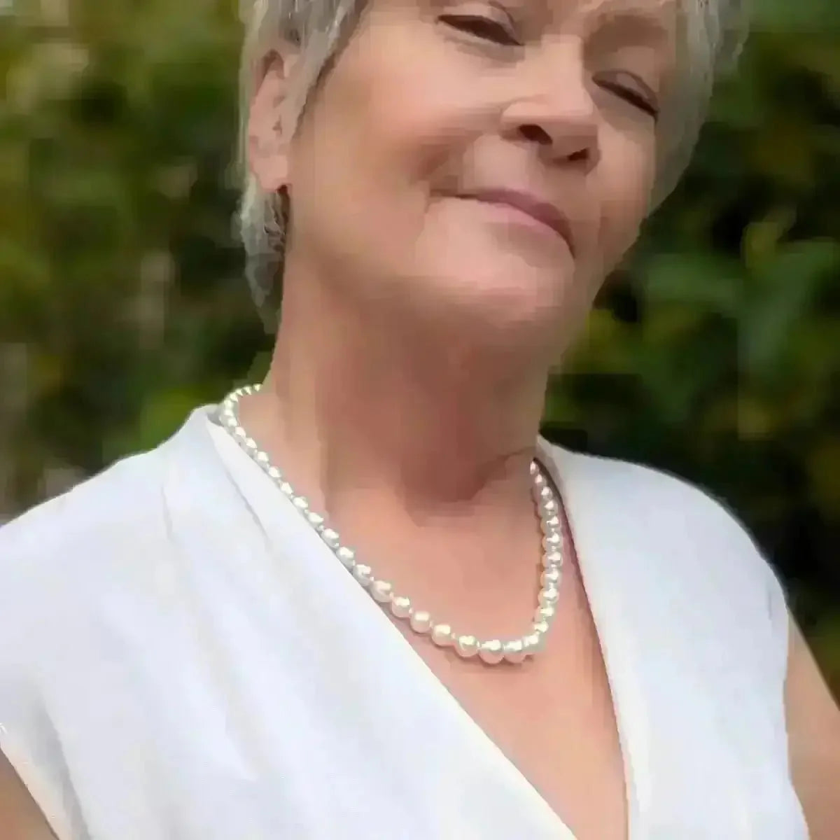 8.5 - 10.5mm Classic White Akoya Pearl Necklace - Marina Korneev