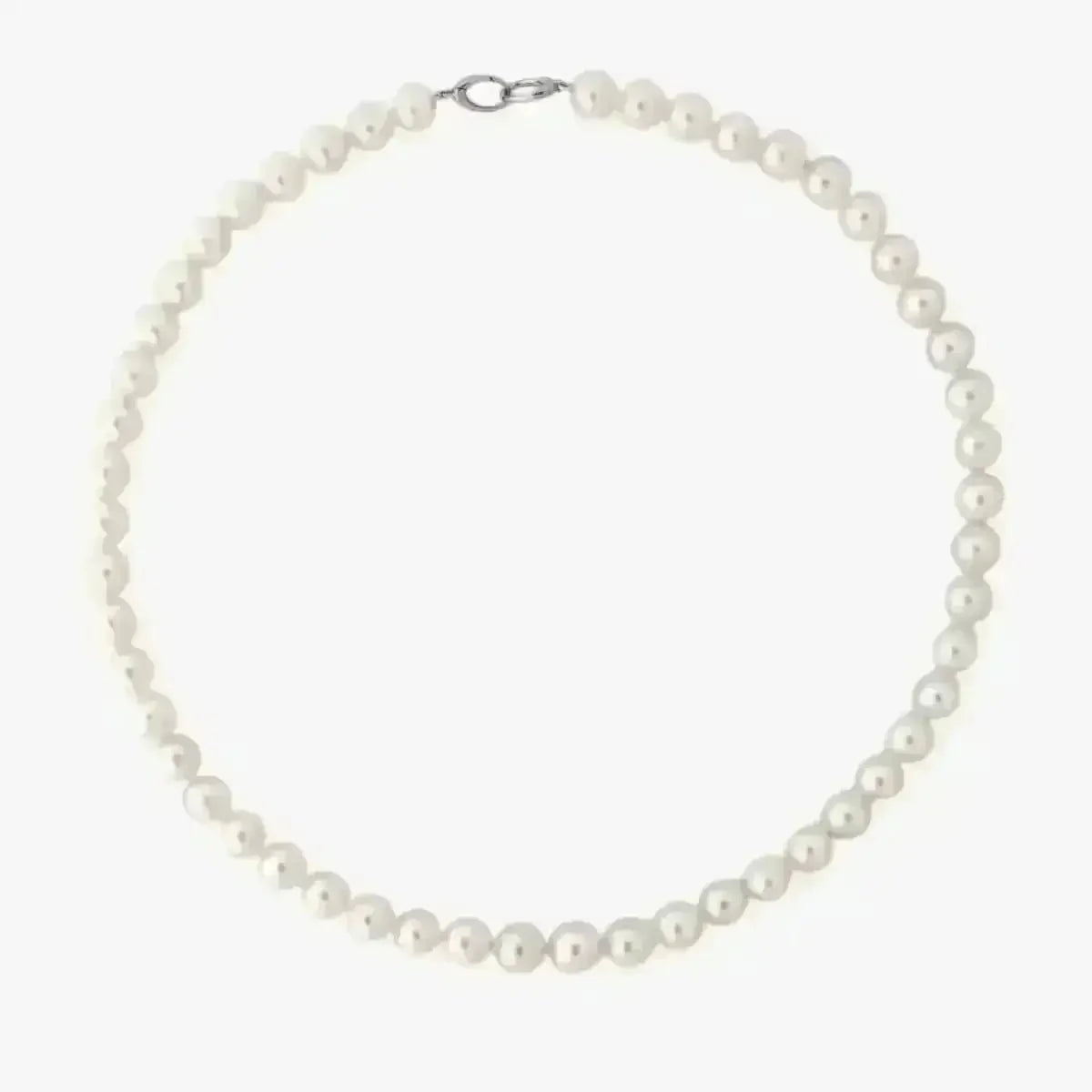 8.5 - 10.5mm Classic White Akoya Pearl Necklace - Marina Korneev