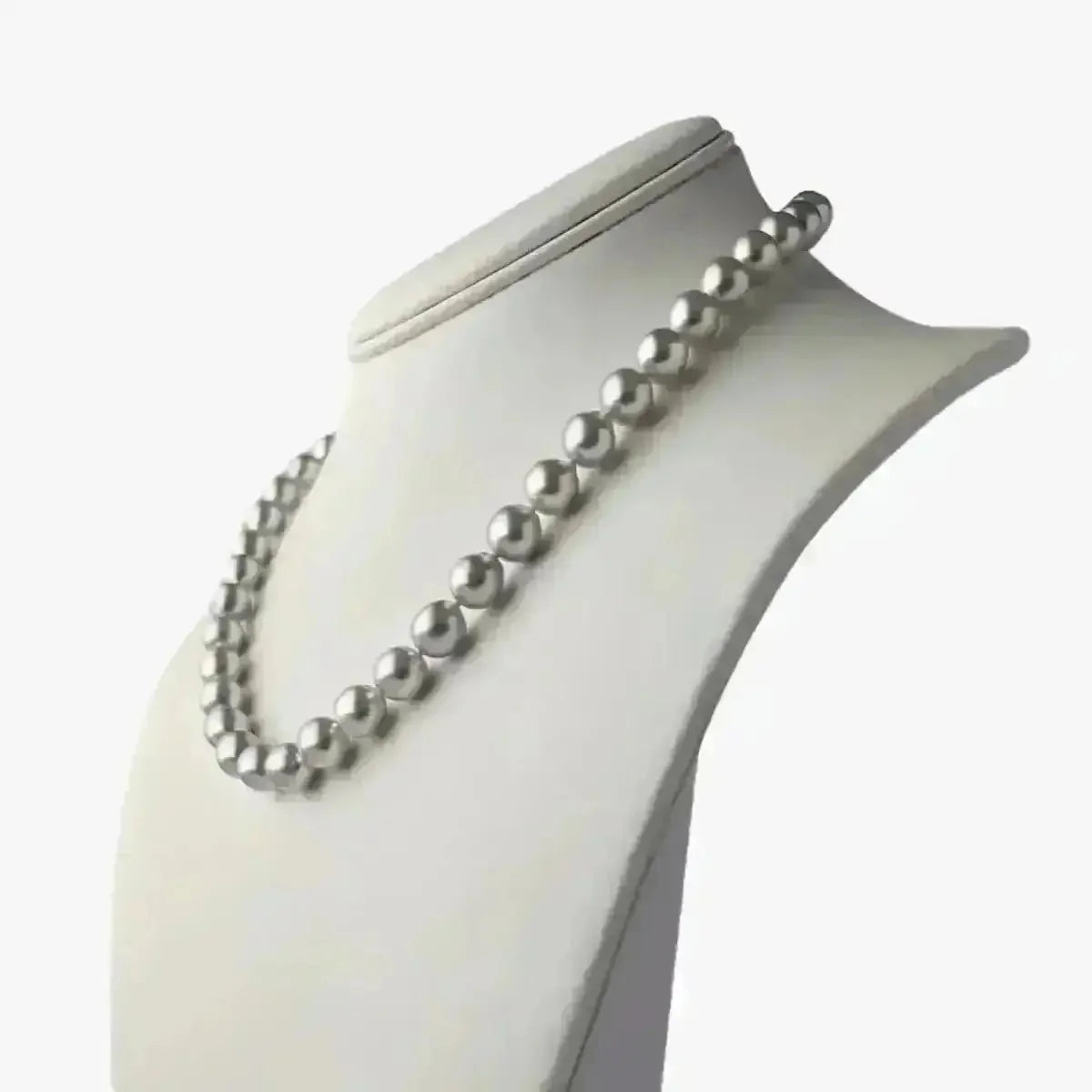 8.5 - 9.0mm Silvery Blue Semi - Baroque Akoya Pearl Necklace - Marina Korneev