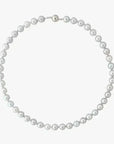 8.5 - 9.0mm Silvery Blue Semi - Baroque Akoya Pearl Necklace - Marina Korneev