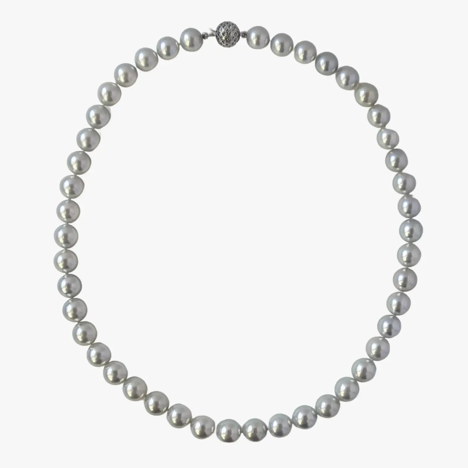 9.0-9.5mm Blue Round Akoya Pearl Necklace - Marina Korneev Fine Pearls